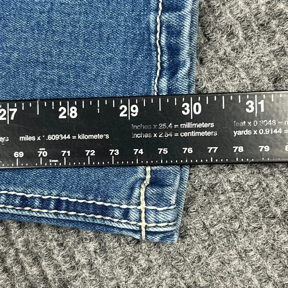 Elite Bootcut Denim Jeans Womens 19/20 Blue Distressed Stretch‎ Pant Embroidered